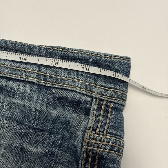 BKE Mens Y2K Jake Bootleg Light Wash Denim Jeans 34R 35x32 Distressed - Picture 7 of 11